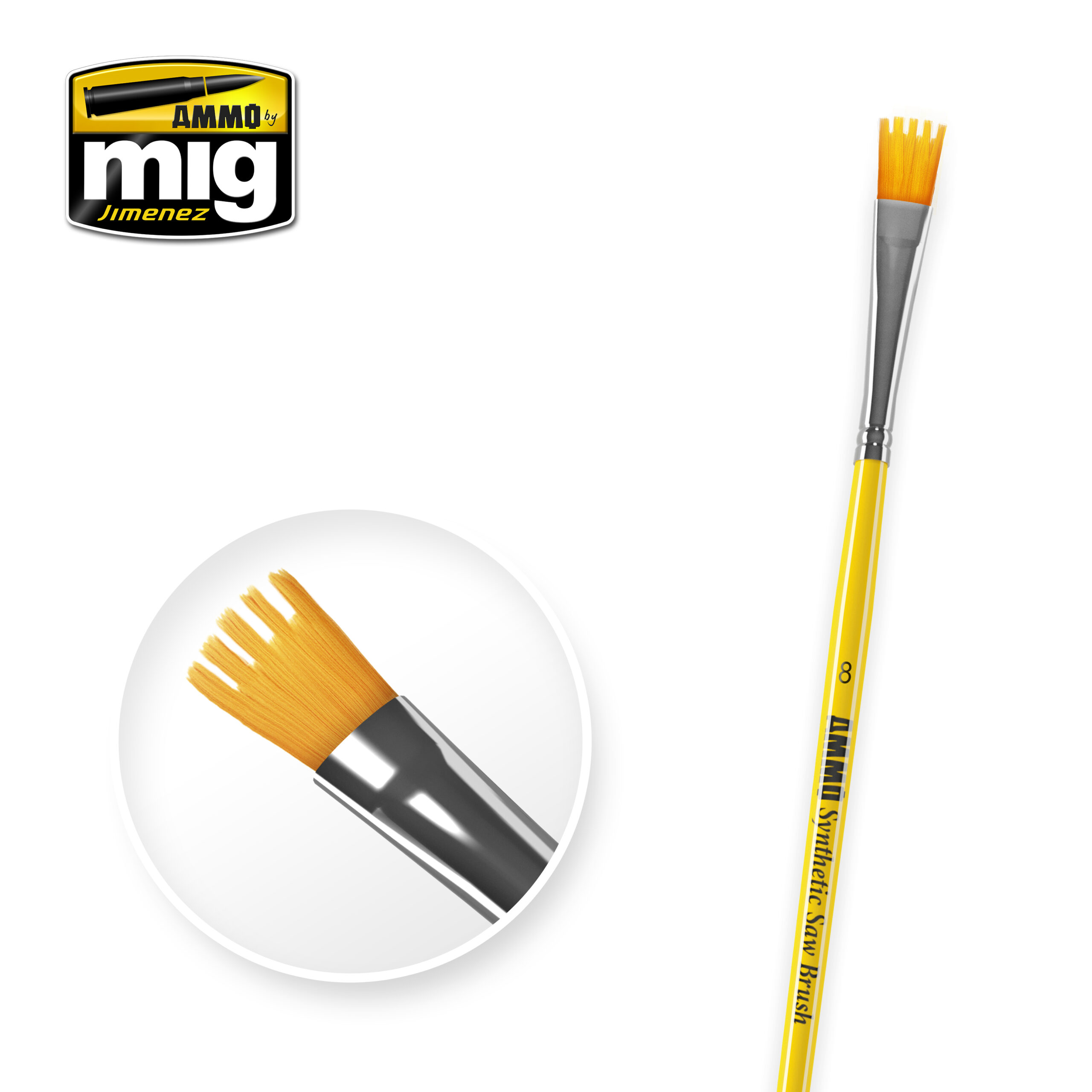 8 SYNTHETIC SAW BRUSH - 8585